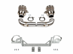 Fabspeed Sport Catalytic Converters With Muffler Adapter. Porsche 992 Twin Turbo / Twin Turbo S (2021+) - 992254400G, 992254400J, 992254450G, 992254450J - FS.POR.992T.SCGT2C